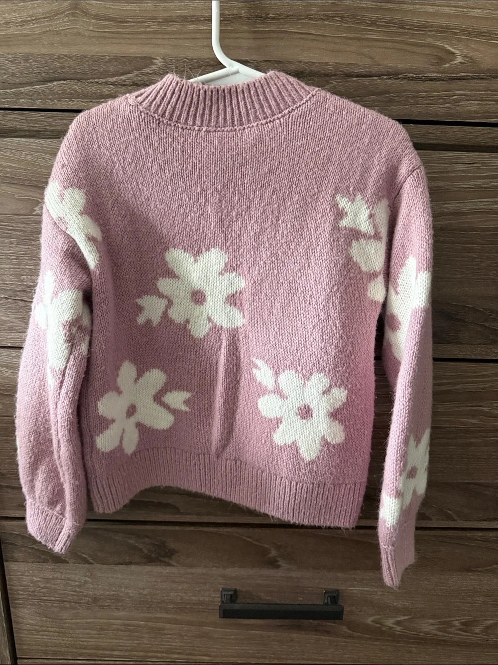 The Children's Place Pink Floral Knit Sweater